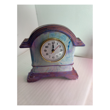 Purple Vintage-Inspired Mantel Clock
