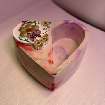 Heart Cacti Planter Purple