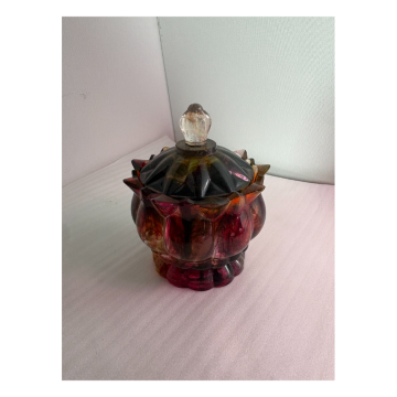 Lidded Jar - Sweet Treats - Red