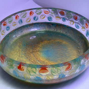 Rainbow rimmed Bowl 