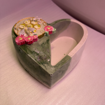 Heart Cacti Planter Green